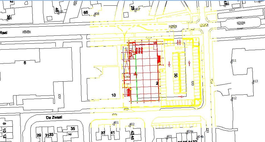 blz 7 Waarneempunten De waarneemhoogten waarop de invallende geluidbelasting berekend is op 1,5, 4,5 en waar nodig op 7,5 meter hoogte gesitueerd.