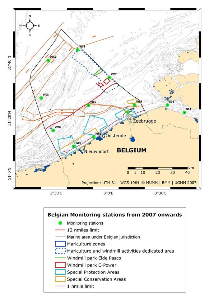 4 Monitoringsnetwerken en resultaten De uitgewerkte operationele en toestand- en trendmonitoring voor de Belgische kust is weergegeven in de Artikel 8 rapportage (WFDart8_BEFED) en gerapporteerd via
