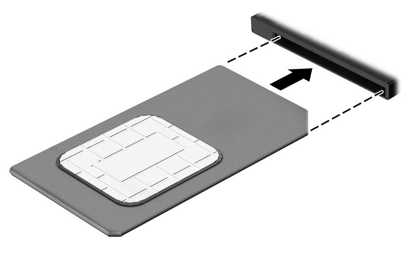 5. Plaats de SIM-kaart in het SIM-slot en druk de SIM-kaart voorzichtig in het slot tot deze goed vastzit. OPMERKING: gedeelte.