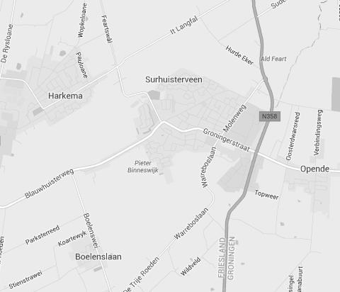 Object Het betreft een achttal kadastrale percelen met een totale oppervlakte van 135.990 m² welke zijn gesitueerd in het zuiden van Surhuisterveen.