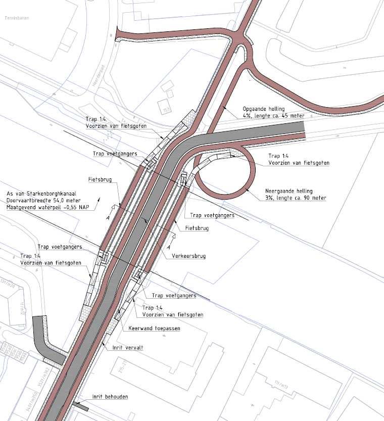 Voorlopige voorkeursvariant Fietspad aan 2 kanten Ongelijkvloerse fietsoversteek (2 vaste