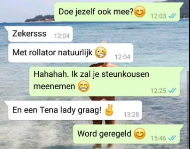 Voor haar werd het nu duidelijk dat ze niet meer een van de jongste is.