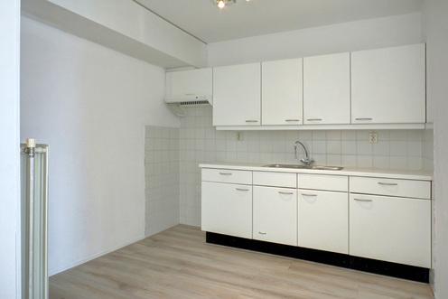 In het appartement ligt een nette (nieuwe) laminaatvloer en zijn alle wanden en plafonds gesausd.