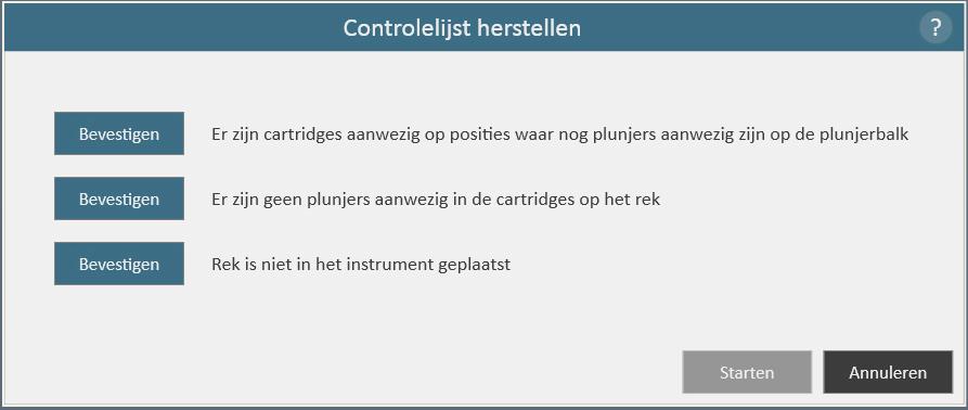 Herstellen (vervolg) U moet bij elk item in de controlelijst Bevestigen selecteren (afbeelding 22) voordat u de herstelprocedure kunt starten.