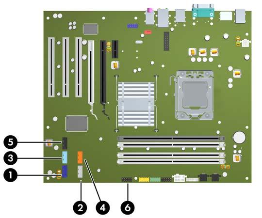 Nr. Geleideschroef Apparaat 1 Zwarte M3 metrische schroeven Schijfeenheden van 5,25 inch 2 Zilverkleurige en blauwe 6-32 isolerende montageschroeven Vasteschijfeenheden van 3,5 inch VOORZICHTIG: Neem