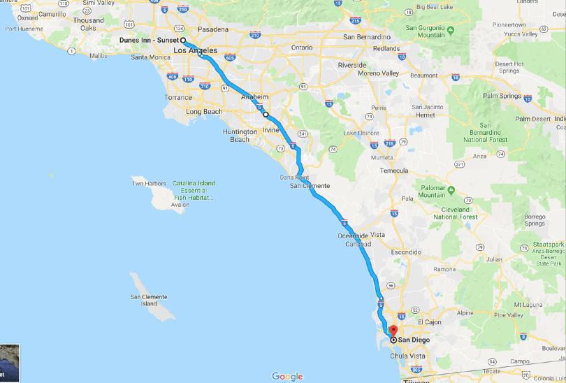 Dag 3-6/7 Jullie laten vandaag Los Angeles achter jullie en rijden naar San Diego, vlak bij Mexico. Net over de grens ligt het Mexicaanse Tijuana.