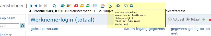 3.2 Gegevensbeheer Wijzigingsnummer Omschrijving Het Adresetiket in Gegevensbeheer wordt nu alleen getoond als de gebruiker leesrechten heeft op zowel Personalia als Adres privé.