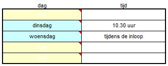 Informatie bij VAKGEBIEDEN Hier komen de evt.