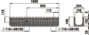 150 Combiartikelen 150, klasse D 400* - Uitwendige breedte 204 Type 01 met