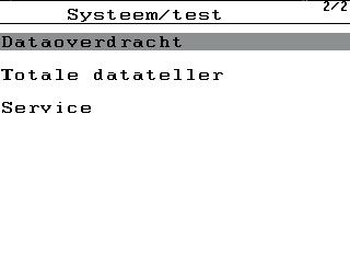 .10 Systeem/test In dit menu voert u de systeem- en testinstellingen voor de bedieningsunit uit. Menu Hoofdmenu > Systeem/test oproepen. Afb.