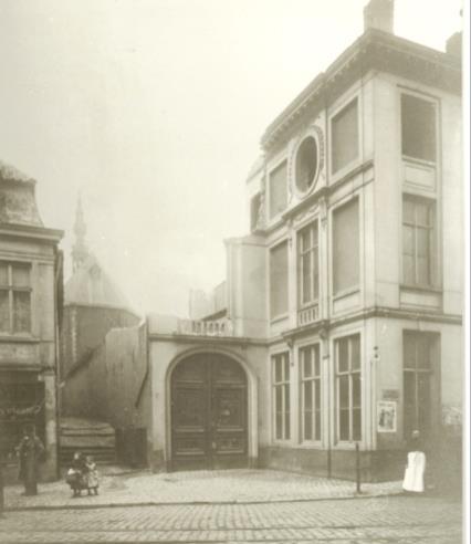 Kaart van 1850 Kapel en klooster van Alexianen Turrepoortbrug