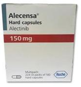 01 ALECENSA Alecensa 150 mg harde capsules WIT. 1.1 Therapeutisch gebruik Alecensa wordt gebruikt als behandeling van sommige soorten van longkanker. 1.2 Wijze van toediening De gebruikelijke dosering is 2 x 4 capsules van 150 mg per dag.