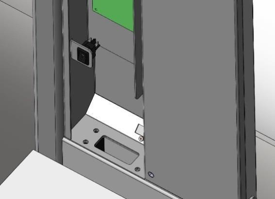 Als de gebruiker het apparaat met deze knop uitzet terwijl ook de noodknop ingedrukt wordt, is de lift geheel uitgeschakeld.