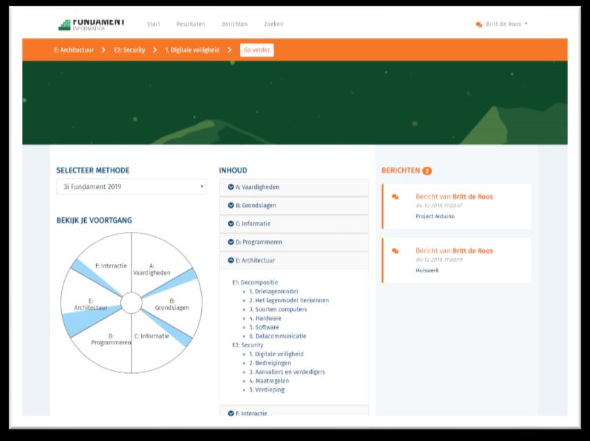 en vraagtypen gebruikt worden. Er wordt veel gebruik gemaakt van instructievideo's en interactieve elementen. Het werken met deze omgeving is intuïtief, zowel voor de leerling als voor de docent.