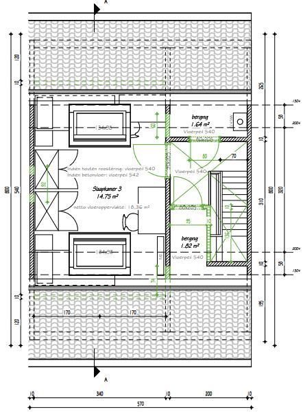 1). Inrichten van slaapkamer op verdieping 2 Vb.: type 4.1 A. Braeckmanlaan 171/Lepelaarstraat 18/Mezenstraat 2/Sijsjeslaan 13/Vinkenlaan 7 en 9 Vb.