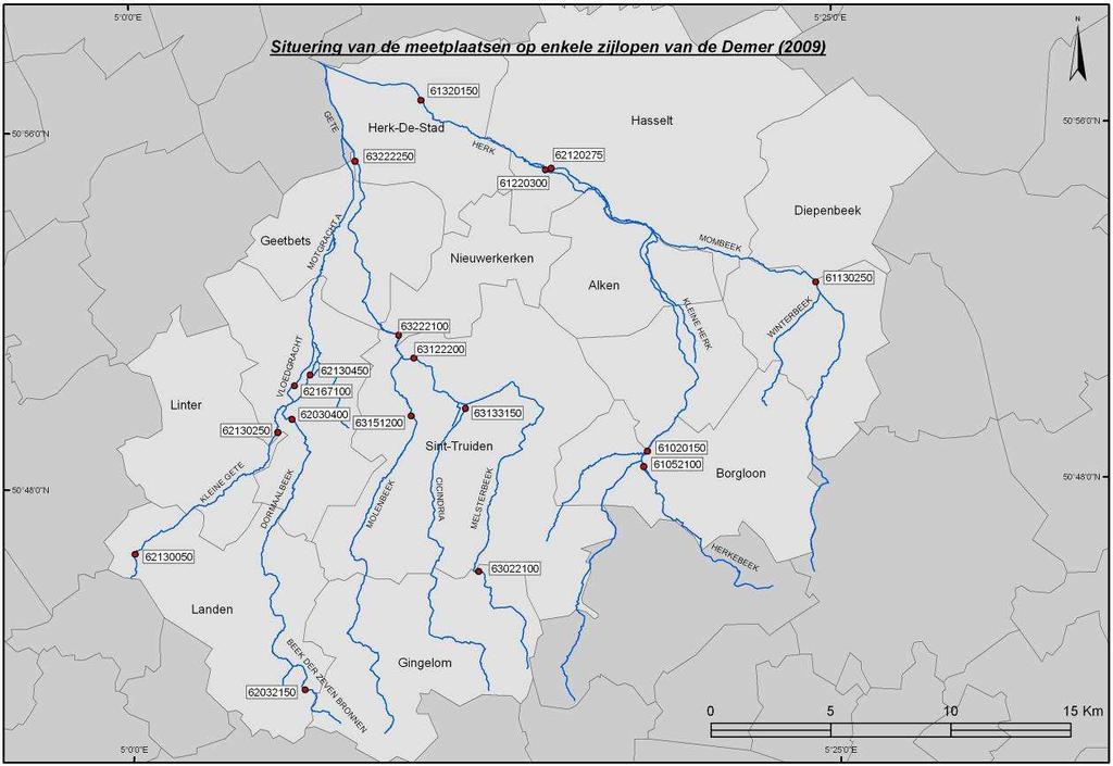 Niklaashoeve 63133150 208482 169003 CICINDRIA Sint-Truiden Melveren 63151200 206218 168682 MOLENBEEK Sint-Truiden stroomaf Grevensmolen 63222100 205694 172052 MELSTERBEEK Nieuwerkerken 63222250