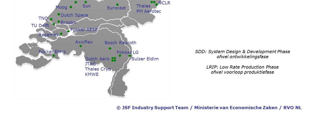 V. Terma 2011, 2013 Wired Aft Structure Thales Nederland B.V. Northrop Grumman 2012 HPC Shrouds Sulzer Eldim B.V. Pratt & Whitney 2012 Auxiliary Power Supply Thales Nederland B.