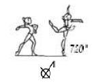 204 1/1 draai (360 ) op 1 been in back attitude (de knie van het vrije been op horizontaal gedurende de gehele draai) 2.304 2.