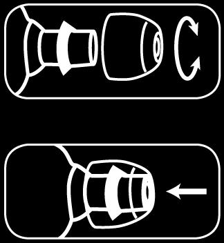 Bekijk de video-tutorial De sleeves van Shure-oortelefoon vervangen (https://www.youtube.com/watch?v=df9h5shpz2e) voor meer informatie over het dragen van de Shure-oortelefoon.