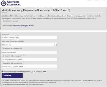 2.2.1 Installatie koppeling 1. Klik op deze link om de koppeling met Magento te leggen. 2.