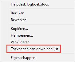 Wanneer we dezelfde knop gebruiken terwijl we op een map staan maken we een sub-map aan. Alle mappen waarin verbindingen zijn opgeslagen zijn voorzien van een +/- teken om de map uit of op te vouwen.