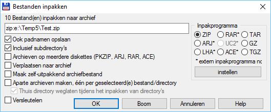 3.6 Inpakken en uitpakken van bestanden of mappen Total Commander beschikt over een ingebouwd programmadeel om deze handelingen uit te voeren.