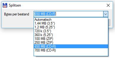 Wenst u toch liever met een extern programma te werken, dan kan dit door dit op te geven in de instellingen onder het item Zip-archivering 3.6.