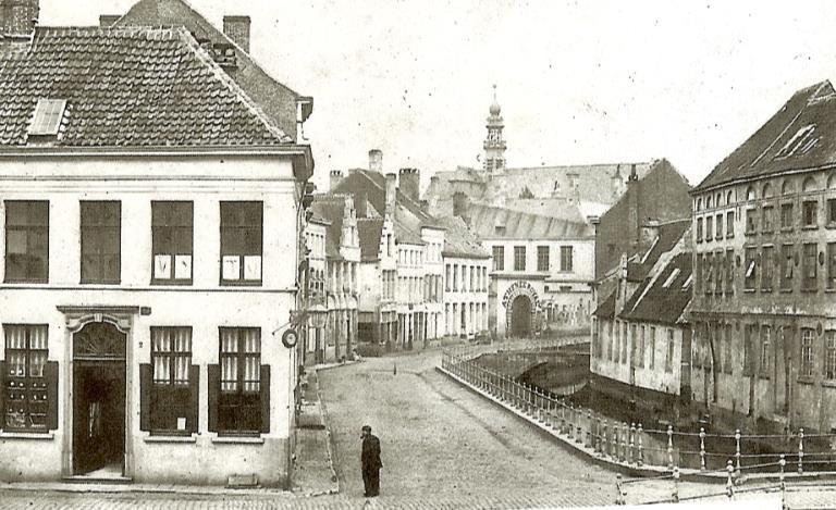 A29 Plan uit 1780 van de waterlopen tussen st Jacobs en de vestinggracht Pasbrug en de houten draaibrug Baudelooleitje Ottogracht Bibliotheekstrt, Baudeloohof, Gelukstrt