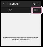 4 Raak [] aan. U krijgt het gesproken bericht "BLUETOOTH connected" (BLUETOOTH verbonden) te horen. Hint De bovenstaande procedure is een voorbeeld.