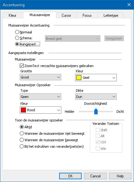 108 4. Pas uw persoonlijke instellingen aan. 5. Klik OK.