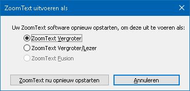 240 Voer ZoomText uit als In sommige situaties wilt u misschien dat uw ZoomText Vergroter / Lezer opstart en werkt als een ZoomText Vergroter.