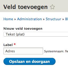 6. Als het veld een feit is, kijk dan meteen bij de weergave en pas