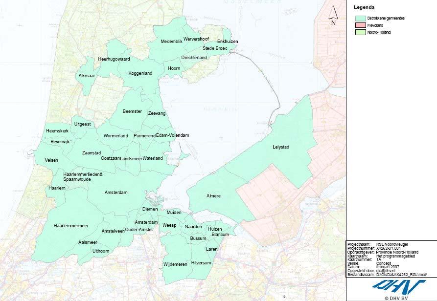 Gelderland, Utrecht, Zuid-Holland en het Noord-Hollandse deel van de Noordvleugel in de zone Midden liggen; en Noord-Brabant en Limburg in de zone Zuid liggen.