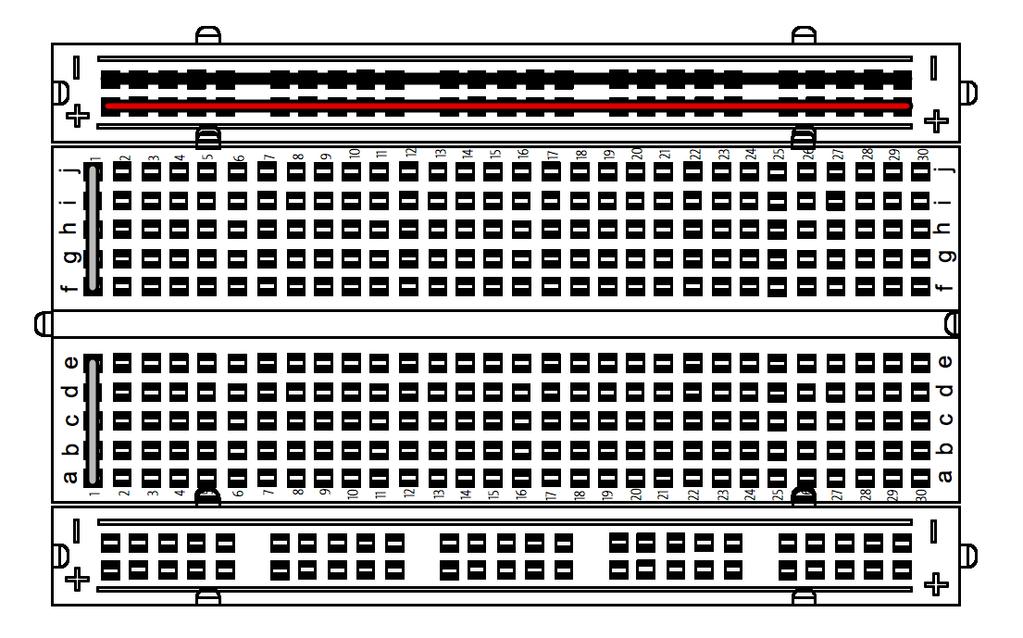 Algemeen: Hoe functioneert een breadboard? Het breadboard ook wel insteekplaat genoemd - maakt het experimenteren met elektronische onderdelen enorm gemakkelijk.