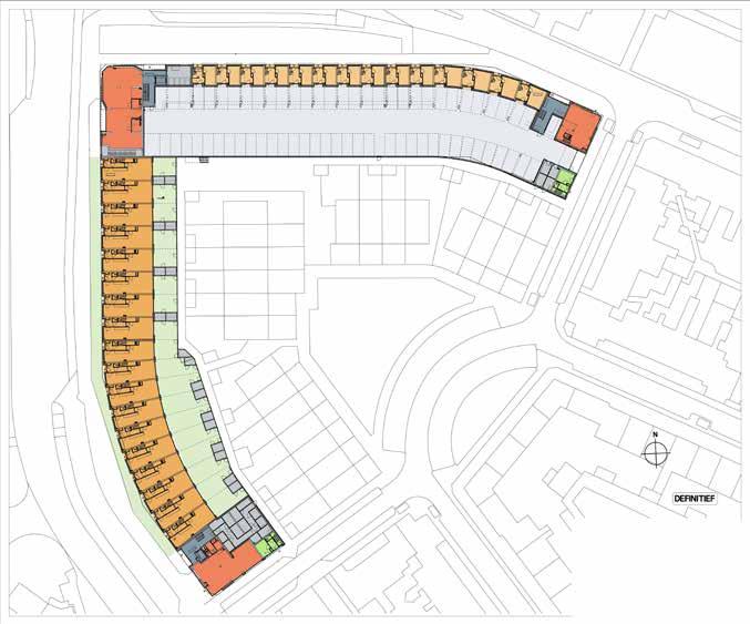 trappenhuis en galerij / staircase, lift and walkway parkeergarage / car park berging / storage woningen Willem Mariastraat / dwelling