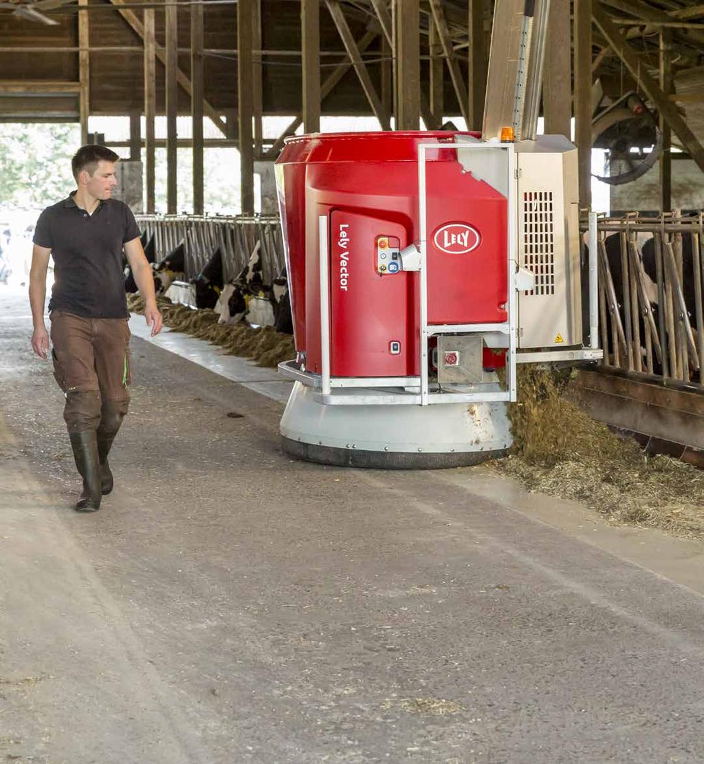 12 LELY VECTOR 13 Beter voeren door automatisering Vaker voeren is goed voor de koegezondheid, vruchtbaarheid en melkproductie.