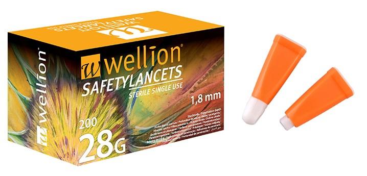 Wellion PROTECT PRO Safety pennaald 5mm Wellion PROTECT PRO Safety pennaald 8mm 100 stuks WELL125 16307623 1