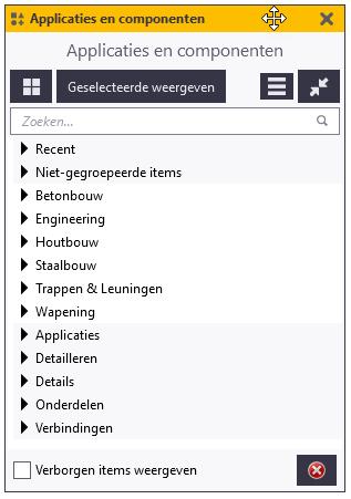 1.42Systeemcomponenten Met behulp van de database Applicaties en componenten kunnen componenten worden gebruikt in het model.