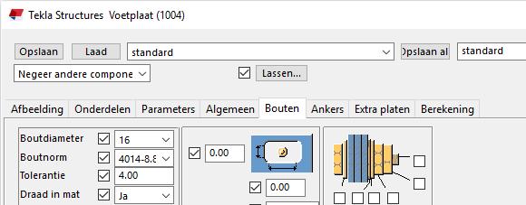 onderdelen definiëren, bijvoorbeeld de prefix, het startnummer, het materiaal of de gebruikte boutdiameter of boutnorm: Wanneer u hier