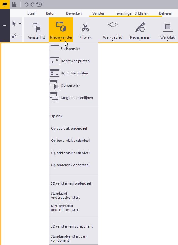 1.9 Vensters Het coördinatensymbool Wanneer u in Tekla Structures gaat modelleren moeten er vensters gemaakt worden. Een venster is eigenlijk de weergave van een model vanuit een bepaald gezichtspunt.