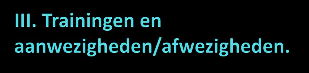 1. Steeds melden aan hoofdtrainer@svaz.be met vermelding van de termijn van afwezigheid en reden. 2.