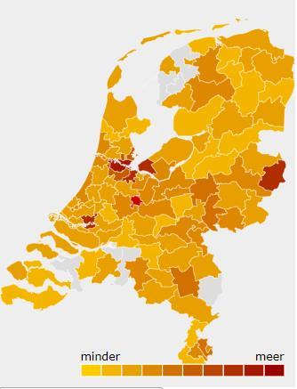 Methode Omvang gegevensverzameling en geografische spreiding In 2017 zijn er in het kader van Nivel Zorgregistraties eerste lijn in totaal gegevens verzameld in ongeveer 500 huisartspraktijken.