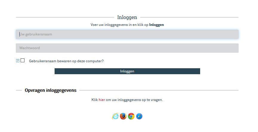 2. Inloggen Let op: inlognaam is hetzelfde als gebruikersnaam. Vul uw gebruikersnaam en wachtwoord in. U komt dan op de pagina Registreren. Hier kiest u uw opleiding. Wachtwoord vergeten?