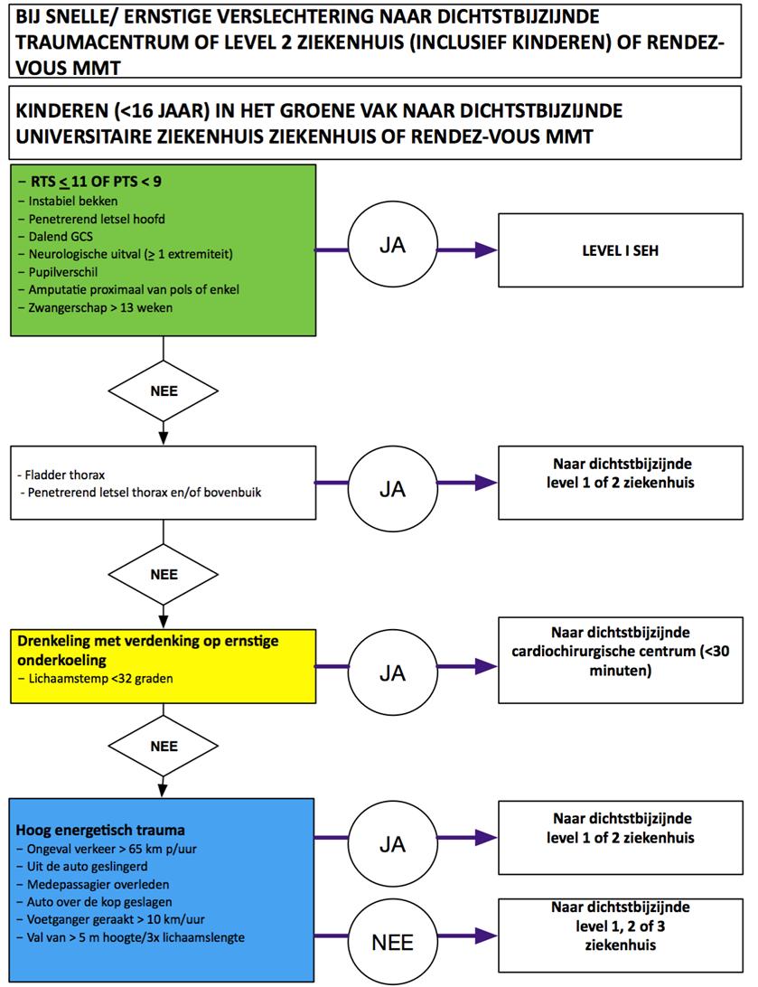 Beslisboom Prehospitale triage Ketenbeschrijving
