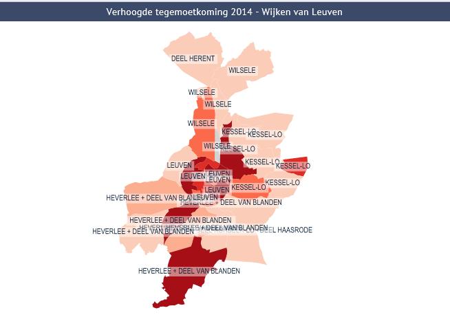 Verhoogde tegemoetkoming Leuven: heterogene buurten Hoe