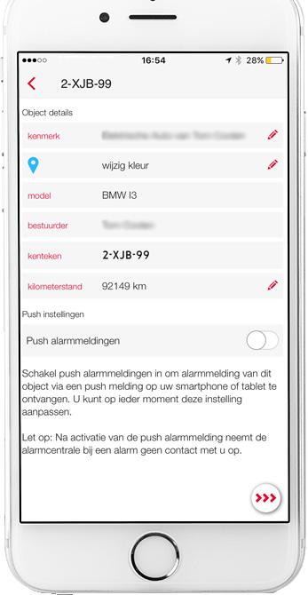 of uitschakelen Aanpassinen die via de MiApp of via het platform worden doorevoerd zullen realtime worden verwerkt en esynchroniseerd. Hierdoor zijn al uw kilometerstanden altijd up-to-date.