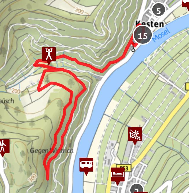 Wandeltip: Kastanjeroute Kesten Zwaarte: licht Lengte: 6.977 m Hoogteverschil: 179 m Duur: 2,5 uur Routebeschrijving Het startpunt van deze wandeling ligt in het midden van het dorp Kesten.