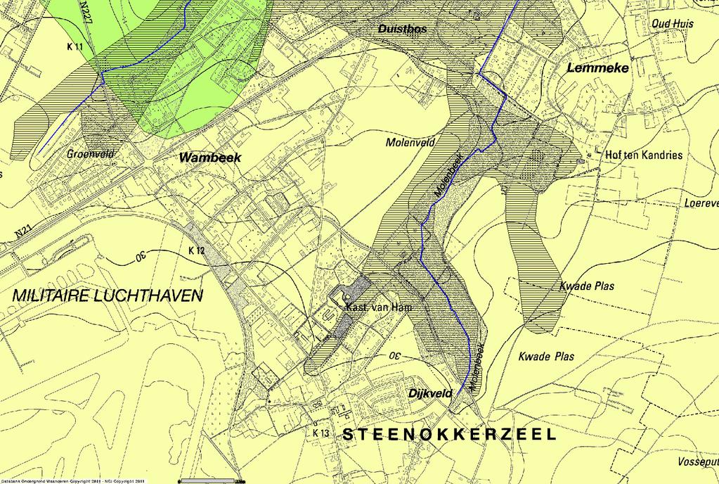 Binnen het projectgebied zijn er twee quartaire ondergronden aanwezig (fig. 1.8). In de noordwestelijke helft situeren zich de eolische Loess afzettingen van het Weichseliaan.