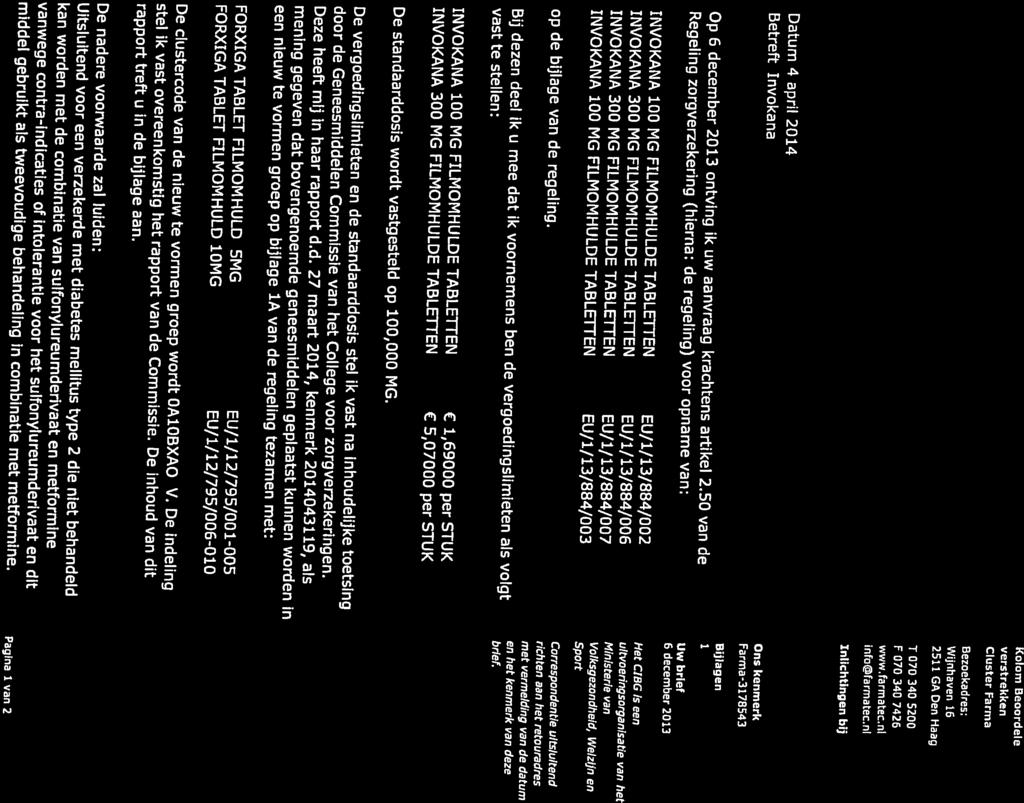 Postbus 90240 5000 LT Tilburg 2511 GA Den -laag Wijrihaveri 16 10.2.e Wob Bezoekedres; ]ANSSEN-CILAG BV Cluster Farma verstrekken Kolom Beoordelen en > Retouradres Postbus 16114 2500 BC Den Haag (\ doos Doc.
