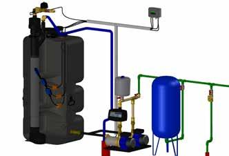 Optioneel kan de regenwatertank ook uitgerust worden met een druksensor zodat ook het actuele waterpeil weergegeven kan worden door de GEP Hybride besturing.